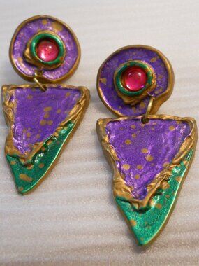 Metallic Door Knocker Earrings    830